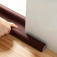 免打孔簡易安裝防陽光昆蟲風縫隙擋風門縫皮條 棕色, 2個