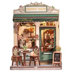 Daehotoys 陽光咖啡館 迷你屋 DIY套組, 1套, 混色