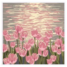 TaminaYo 方便的DIY繪畫 20 x 20 cm, 1個, 波光與鬱金香