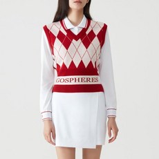 Gospheres 女款菱格紋針織背心 PW3WVT25