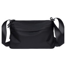 運動單肩郵差包, 黑色