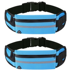 丹維利爾 舒適貼合跑步腰帶, 2個, 藍色