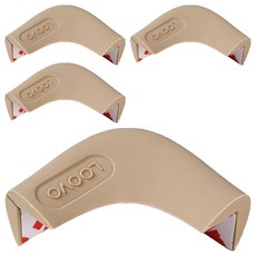 Loovo 矽膠轉角型護角, 4個, 米色