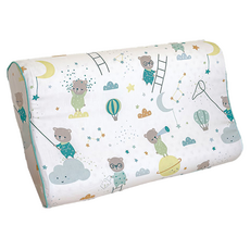 Annette 60s貢緞棉可拆洗天然兒童乳膠枕, 1個, 夢境棕熊