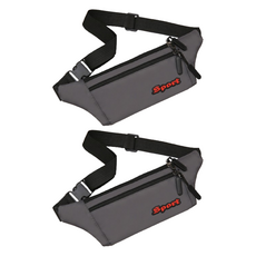 Denvilleer 休閒跑步腰帶, 2個, 灰色