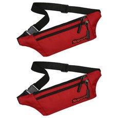 Denvilleer 休閒跑步腰帶, 2個, 紅色