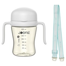 JOONIE 第2代自主學習杯 210ml + 背帶套組, 白色, 1個
