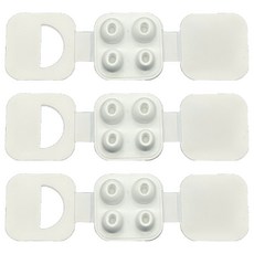 Pocket Master AirPods Pro 相容橡膠耳塞套 S + L 套組, 白色, 單一商品, 3套