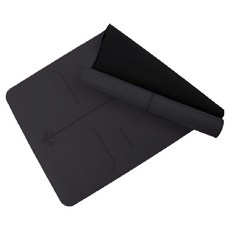 HOME GYM CLUB 居家健身 PU體位線瑜珈墊, 1個, 質感黑