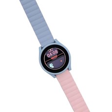 우먼스9999 마쉬멜로 링크 스트랩 밴드, 블루 + 핑크, 1개, 20mm