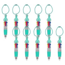 조선문방구 알바용 미니 4색 키링 볼펜 0.7mm, 민트, 10개
