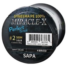 SAPA Perfect Braid X4 散裝PE線 2號, 灰色, 1個