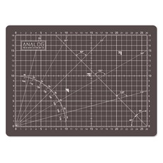 아날로그 양면 셀프힐링 울트라 칼라 커팅매트, 브라운 + 베이지