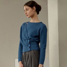 ab.plus 女款斜排鈕扣點綴保暖針織衫 LSZ4MW35