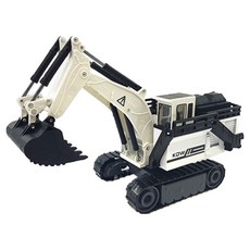 1 : 87 BACKHOE EXCAVATOR 挖土機 重型裝備 模型 壓鑄 KDW116558WH, 1個, 白色