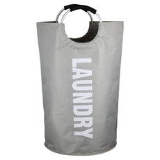 賽因波斯特 方便移動手提式洗衣籃, 麻灰色