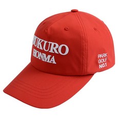 BUKURO HONMA 刺繡標誌繩帽 高爾夫球帽 B52UCP01, 1個, 紅色