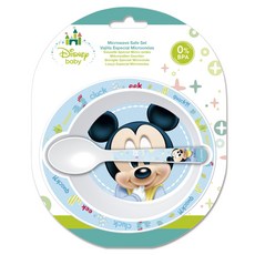 Disney 迪士尼 baby STOR 米奇餐具玩具組, 藍色, 1套, 碗 + 湯匙