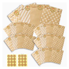 리즈라이프 웨이브 도트 서류 땡큐 포장백 24p + 스티커 24p 세트 G4-40, 1세트, 15cm