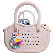 뷰레이터닷컴 콘시아 물빠지는 수영가방 + 키링 세트, 핑크