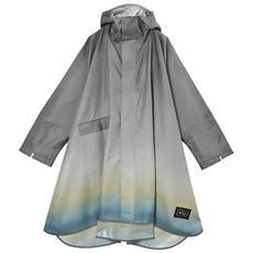 KiU 第二代 標準成人有袖斗篷雨衣 內側TPU防水膜 耐水壓20000mm H2O 404-266, 漸變橄欖金棕