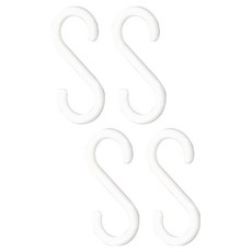 월드크린 압축봉 S고리, 화이트, 4개