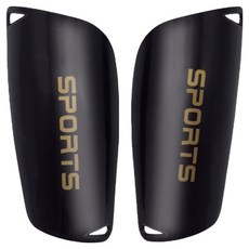 HNEX 축구 풋살 신가드 정강이보호대 양발착용 세트, 블랙, 1세트