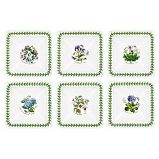 PORTmeIRION 波特玫琳恩 Botanic Garden 方形沙拉碗 14公分 6件組, 1套, 混合色