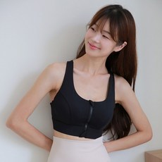 문릿 여성용 이지핏 앞지퍼 스포츠브라 프리미엄