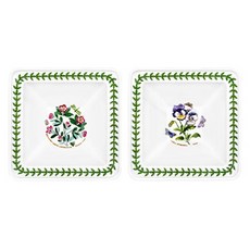 PORTmeIRION 波特玫琳恩 Botanic Garden 植物園方形沙拉碗 14cm, 2個, 隨機出貨