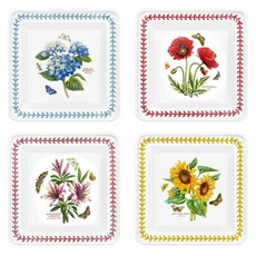 PORTmeIRION 波特玫琳恩 Botanic Garden Meadow 方形麵包盤 直徑 15.7cm x H 2.3cm, 單品, 4個, 隨機出貨