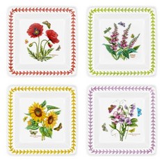 PORTmeIRION 波特玫琳恩 Botanic Garden Meadow 方形小碟 W 18cm x L 18cm x H 2.5cm, 4個, 隨機出貨, 碟子 4p