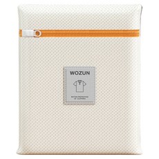 WOZUN SIGNPOST 拉鍊布質網眼洗衣袋 方形 18 x 20 cm, 1個, 橘色