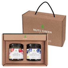 NUTS GREEN 低卡路里 低糖 草莓果醬 + 藍莓果醬 禮盒, 1套, 480g