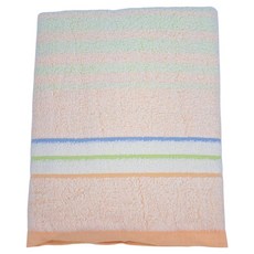 SHING LONG TEXTILE 台灣興隆毛巾 秀麗橫紋浴巾 360g 棉紗, 1個, 橘色