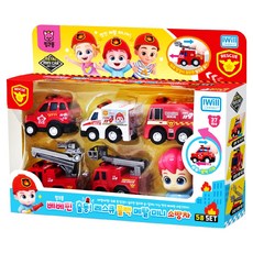 IWill COMPANY Bebefinn 出動救援消防車 迴力金屬迷你車 6件組, 1套, 混色