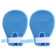 온트리 지퍼형 긁힘 방지 성인장갑, 블루, 2개