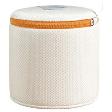 WOZUN 指標拉鍊網布圓筒洗衣袋 17 x 15 cm, 1個, 橘色