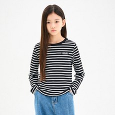 Jelistudio 條紋羅紋短版T恤