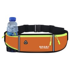 이부부 스포츠 아웃도어 러닝 방수 물통 수납 벨트, 오렌지, 1개