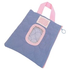 이그나스 하트 걸이형 물티슈 케이스, 01 블루