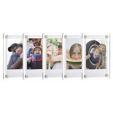 Ellicore冰箱黏貼磁鐵相框壓克力相框 5入, 透明