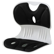 루나그린 예쁜자세 만들기 등받이 의자 라지 36 x 30 x 34 cm, 블랙