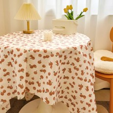 하루이 감성 체크 미니 방수 테이블보, 90 x 90 cm, 페어