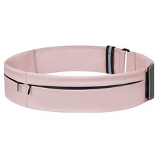 這對夫妻魔鬼氈360度收納薄型高級跑步腰帶, 粉色, 1個