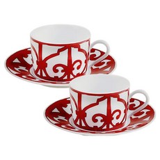 HERMES 愛馬仕 Balcon 茶杯 + 茶碟 2人組, 1套, 011016p
