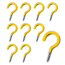 벅703 캠핑 나사형 텐트 데크팩 옐로우, 10개