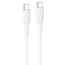 벨킨 C타입-C타입 60W 고속 충전 케이블 CAB023fq2MWH, 화이트, 1개, 2m