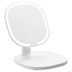 MAANGE 瑪安格 智能觸控LED燈補光隨身折疊化妝鏡, 白色