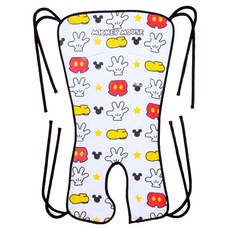 Disney 迪士尼 900推車/汽座雙面透氣墊, 1個, 白色